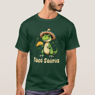 Taco Dinosaur Design T Shirt