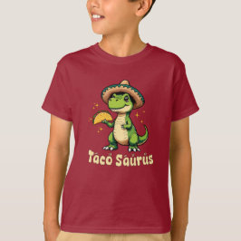 Taco Dinosaur Design T Shirt