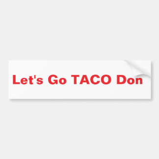 TACO Donnie Bumper Sticker Bildekal