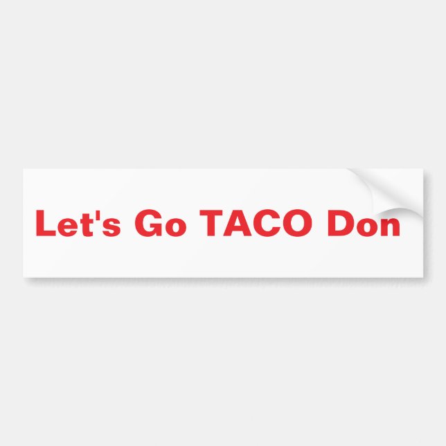 TACO Donnie Bumper Sticker Bildekal (Framsidan)