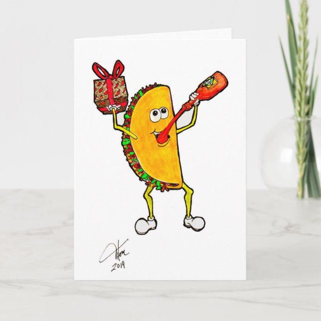 Taco Drinking Tobaascos födelsedagskort Kort (Framsida)