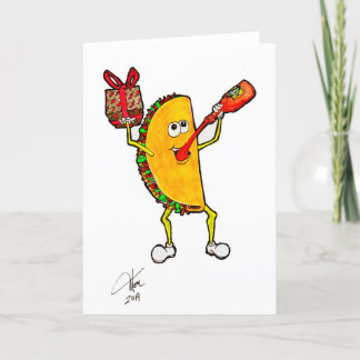 Taco Drinking Tobaascos födelsedagskort Kort