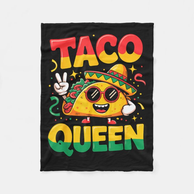 Taco drottning  fleecefilt (Framsidan)