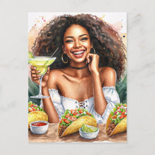Taco-fest med Margarita Inbjudan Vykort