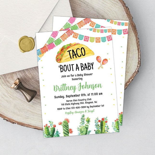 Taco Fiesta Baby Shower-inbjudan mexikanska aktus Inbjudningar (Skapare uppladdad)