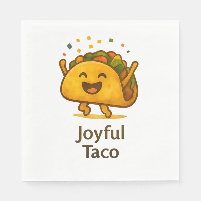 Taco Fiesta Birthday Party Paper Napkins Luncheon Pappersservett (Framsidan)