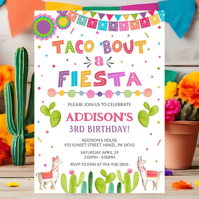 Taco Fiesta-inbjudan | Födelsedagsinbjudan Inbjudningar (Skapare uppladdad)