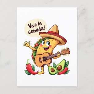 Taco Fiesta med gitarr och spanskt flair Vykort
