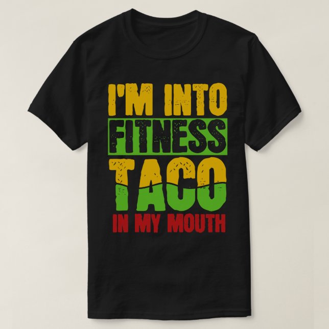 Taco Fitness Gym Workout T Shirt (Design framsida)