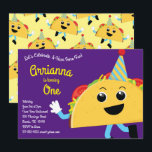 Taco Födelsedagsfest Inbjudningar<br><div class="desc">Taco födelsedagsfest inbjudan med en söt tecknad taco! Underbar för ett Fiesta- eller taco pub-tema barn party!</div>