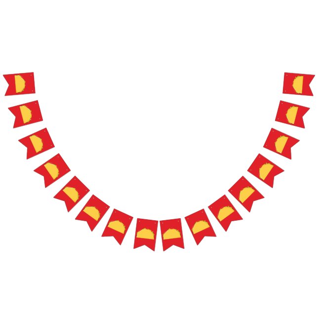 Taco Födelsedagsfest Mexican Food Vimplar (Alla)