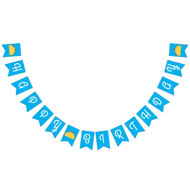 Taco Födelsedagsfest Mexican Food Vimplar (Alla)