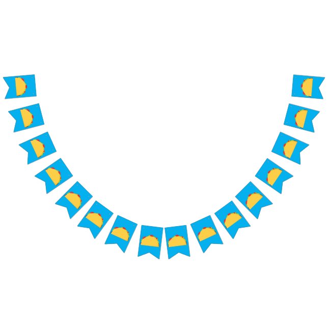 Taco Födelsedagsfest Mexican Food Vimplar (Alla)