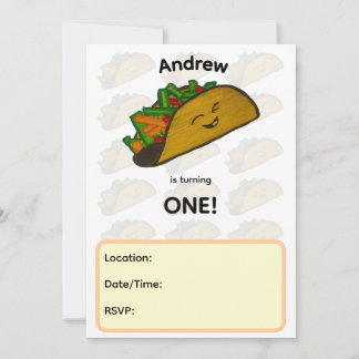 Taco födelsedagsinbjudan inbjudningar