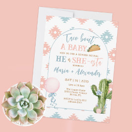 Taco För en Baby Taco Fiesta Köns Avslöjande Inbjudningar