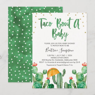 Taco För Ett Baby Kaktus Baby Shower Inbjudan