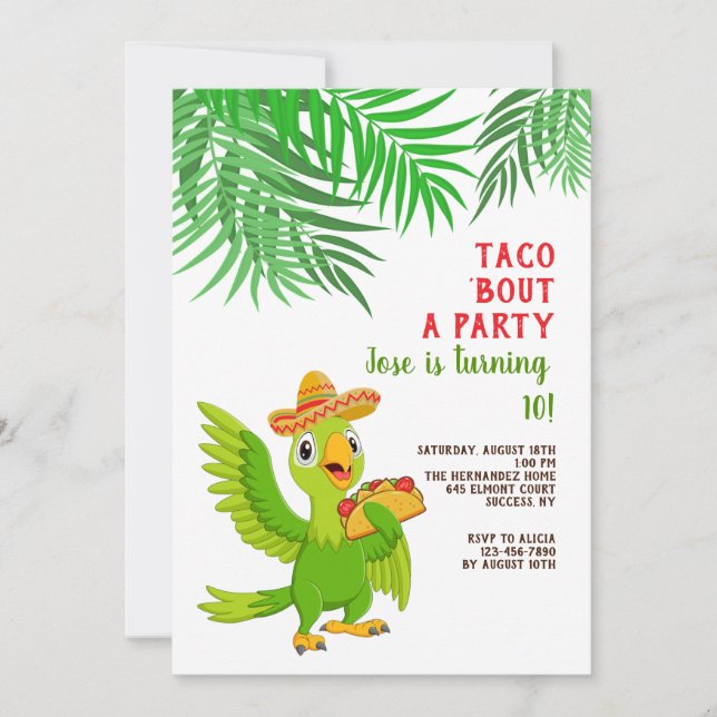 Taco För Ett Party Inbjudningar (Framsida)