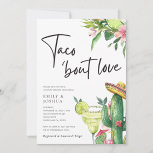 Taco För Kärlek Mexikansk Par Baby Shower Inbjudningar