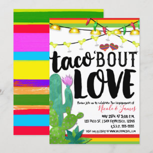 TACO FÖR KÄRLEK Par Förlovning Bröllop Fiesta Inbjudningar