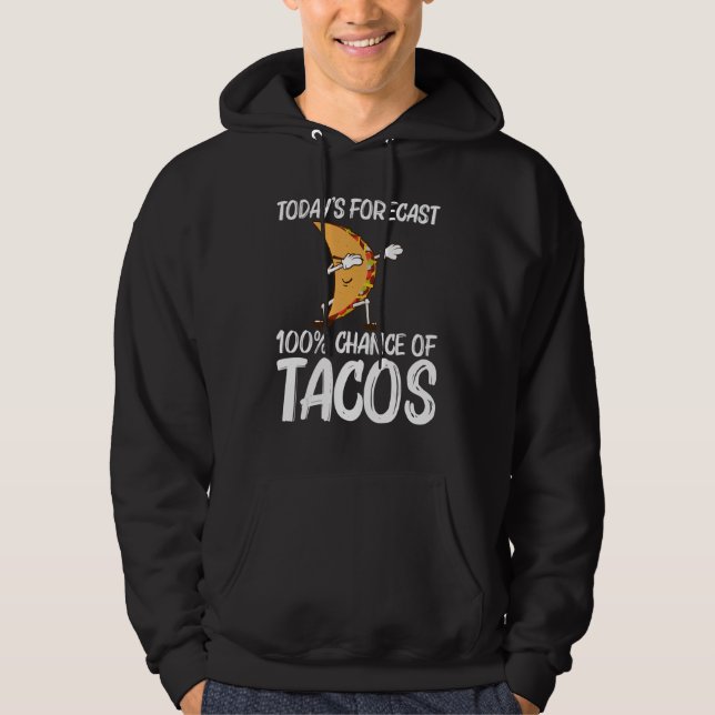 Taco For Men Women Mexican Street Food Dish Hoodie (Framsida)