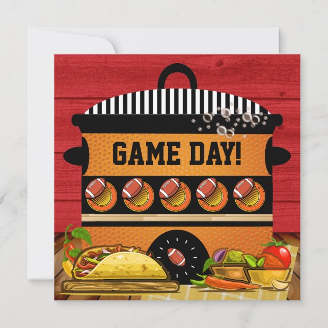 TACO FOTBOLSMATCH DAGEN Invitation Inbjudningar (Framsida)