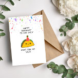 Taco Funny Birthday Card Helgkort<br><div class="desc">Fira din make speciella dag med vårt födelsedagskort "Grattis på födelsedagen till Kött för min Taco". Det här kortet är perfekten för att visa honom att han är den enda för dig,  precis som en utsökt taco. Den medföljande takodesignen gör att firande får en personlig</div>