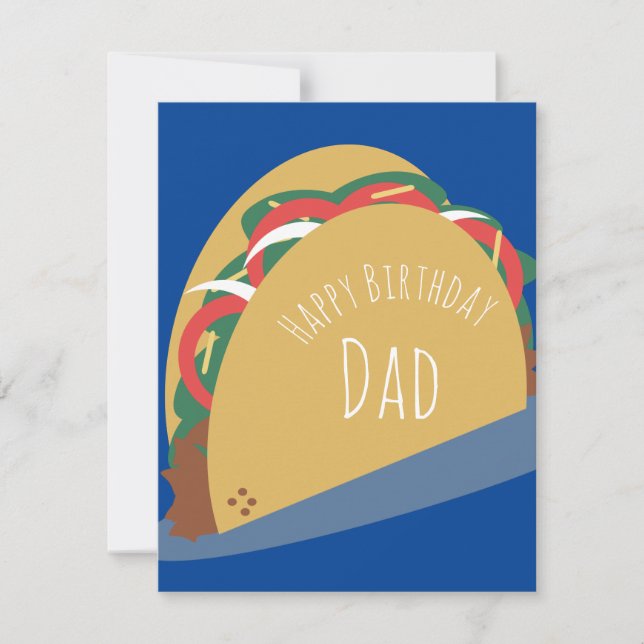 Taco Glad födelsedag pappa farfar kort (Framsida)