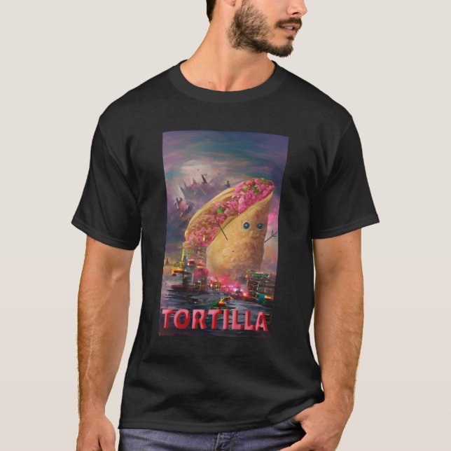 Taco Godzilla Tortilla 436 png436 T Shirt (Framsida)