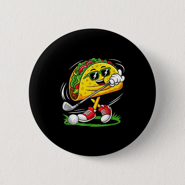 Taco golfspelare cinco de mayo mexikansk golfare m knapp (Framsida)