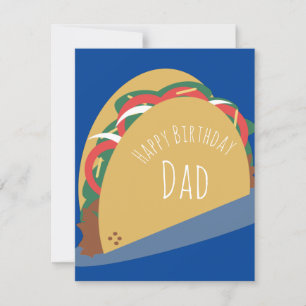 Taco Grattis på födelsedagen Pappa Far Grandpa Car Kort
