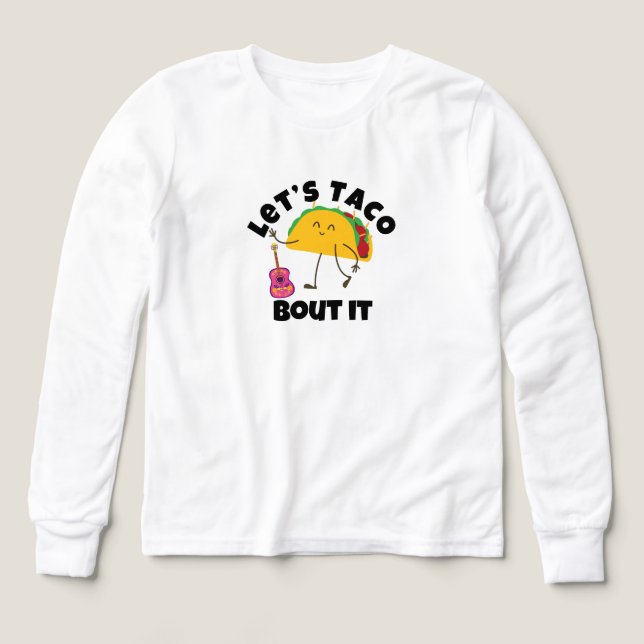 "Taco Guitar T-Shirt - Lustigt mexikanskt mattee" (Design framsida)
