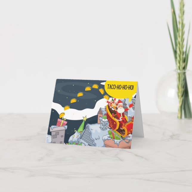 Taco-ho-ho-ho-julkort (tomt) kort (Framsida)
