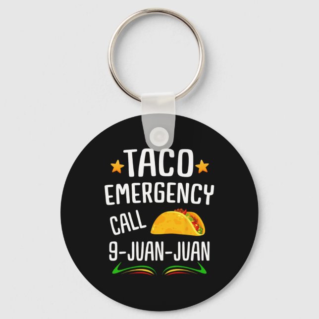 Taco Joke Mexican Fiesta cinco de Mayo Manar och W Nyckelring (Framsida)