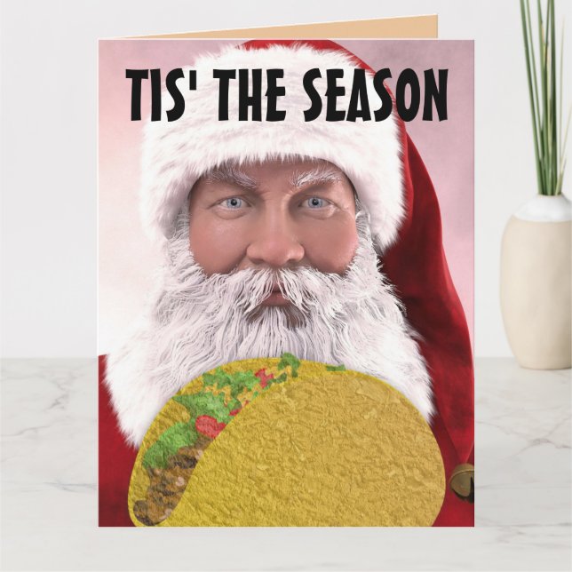TACO JUL GRÖNLACHSKORT SKÄMTKORT KORT (Framsida)