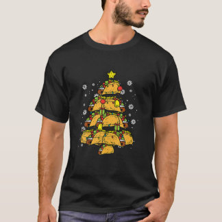 Taco Julgran Julafton Pajamas Pjs Mexikanska maten T Shirt