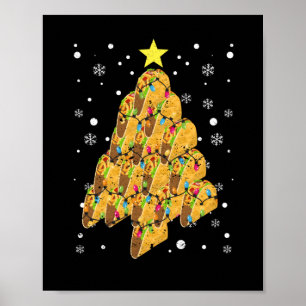 Taco Julgran Julafton PJ Tacos Mexican Poster