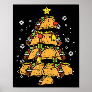 Taco julgran Xmas mexikansk mat  Poster