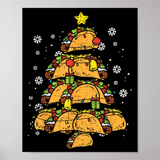 Taco julgran Xmas mexikansk mat  Poster (Framsidan)