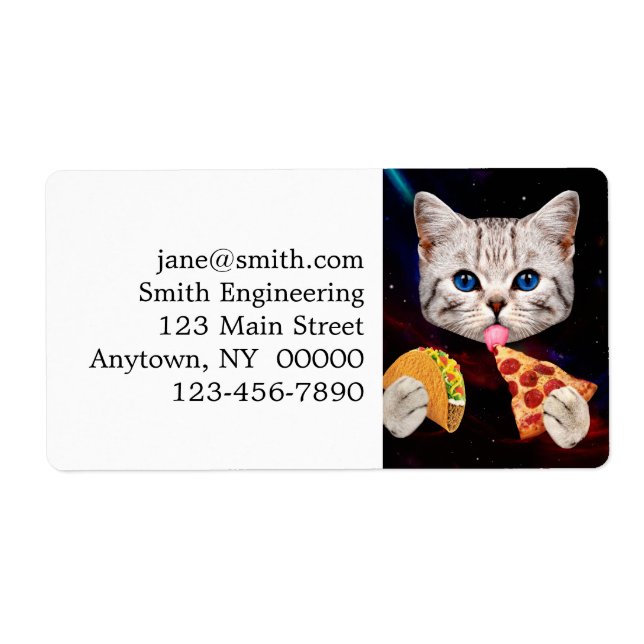 Taco, Katt och pizza Fraktsedel (Framsidan)