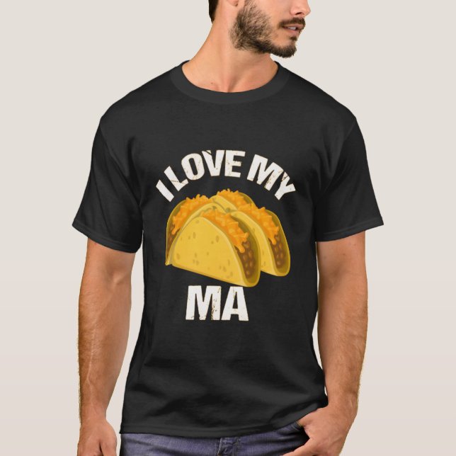 Taco Lastbil I Kärlek My Tacoma T Shirt (Framsida)