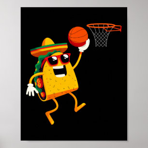 Taco Lekande Skelett För Cinco De Mayo Firande  Poster
