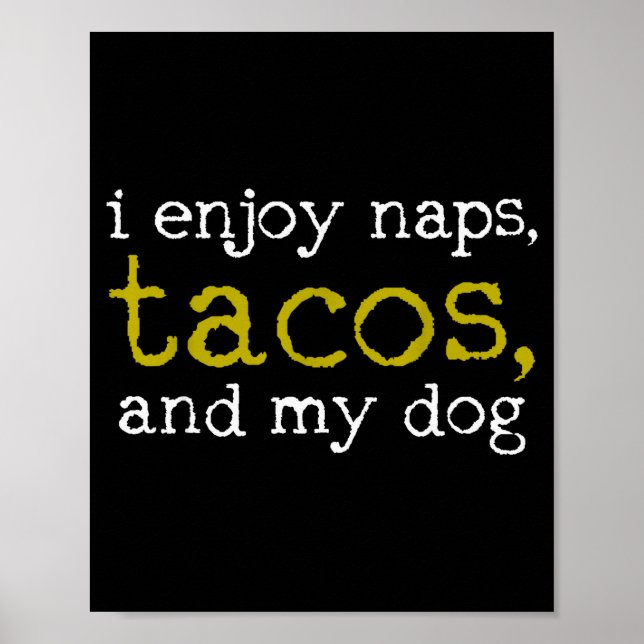 Taco Mexican Foodie Gift Taco Funny  Poster (Framsidan)