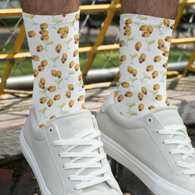 Taco Mexican Margarita Roligt Crazy Socks Strumpor (Skapare uppladdad)