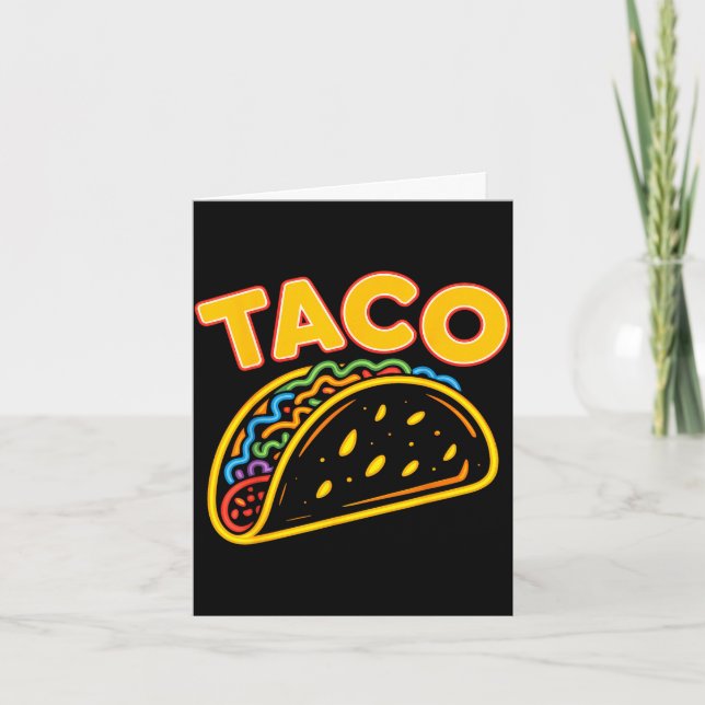 Taco mexikansk mat  kort (Framsida)