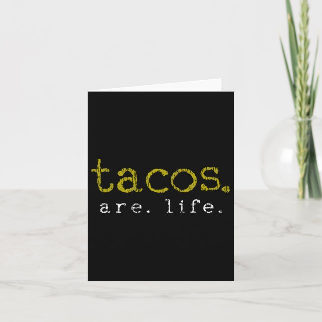 Taco Mexikansk Mat Present Taco Älskare  Kort (Framsida)