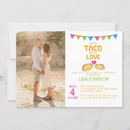 Taco Möhippa Fotoinbjudan Taco Bout Kärlek Inbjudningar