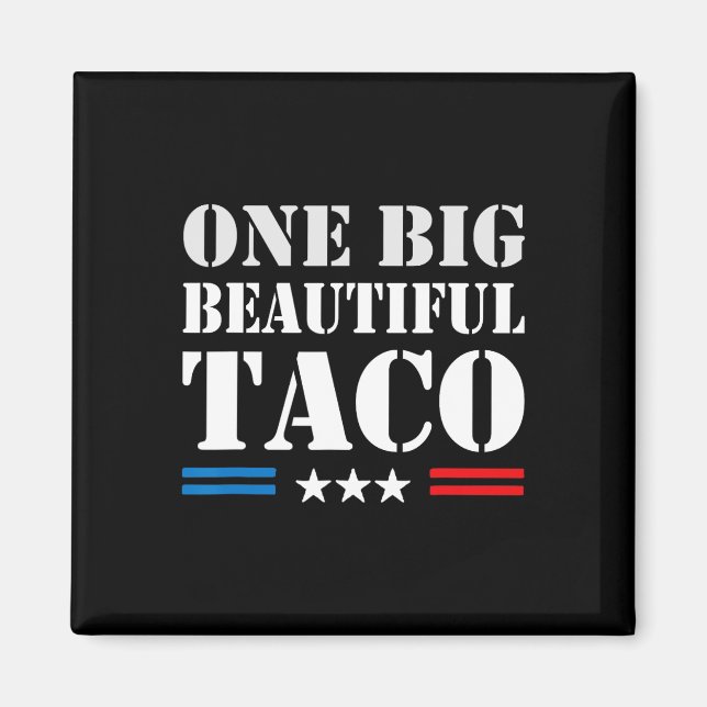 Taco Nickname Meme - en stor vacker Bill Funny Magnet (Framsidan)
