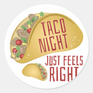 Taco Night Runt Klistermärke