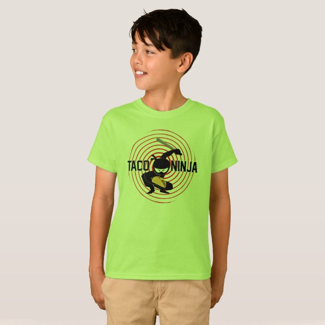 Taco Ninja Design - Bards grundläggande T-Shirt (Hel framsida)