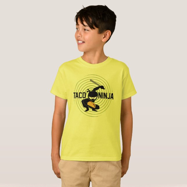 Taco Ninja Design - Bards grundläggande T-Shirt (Hel framsida)